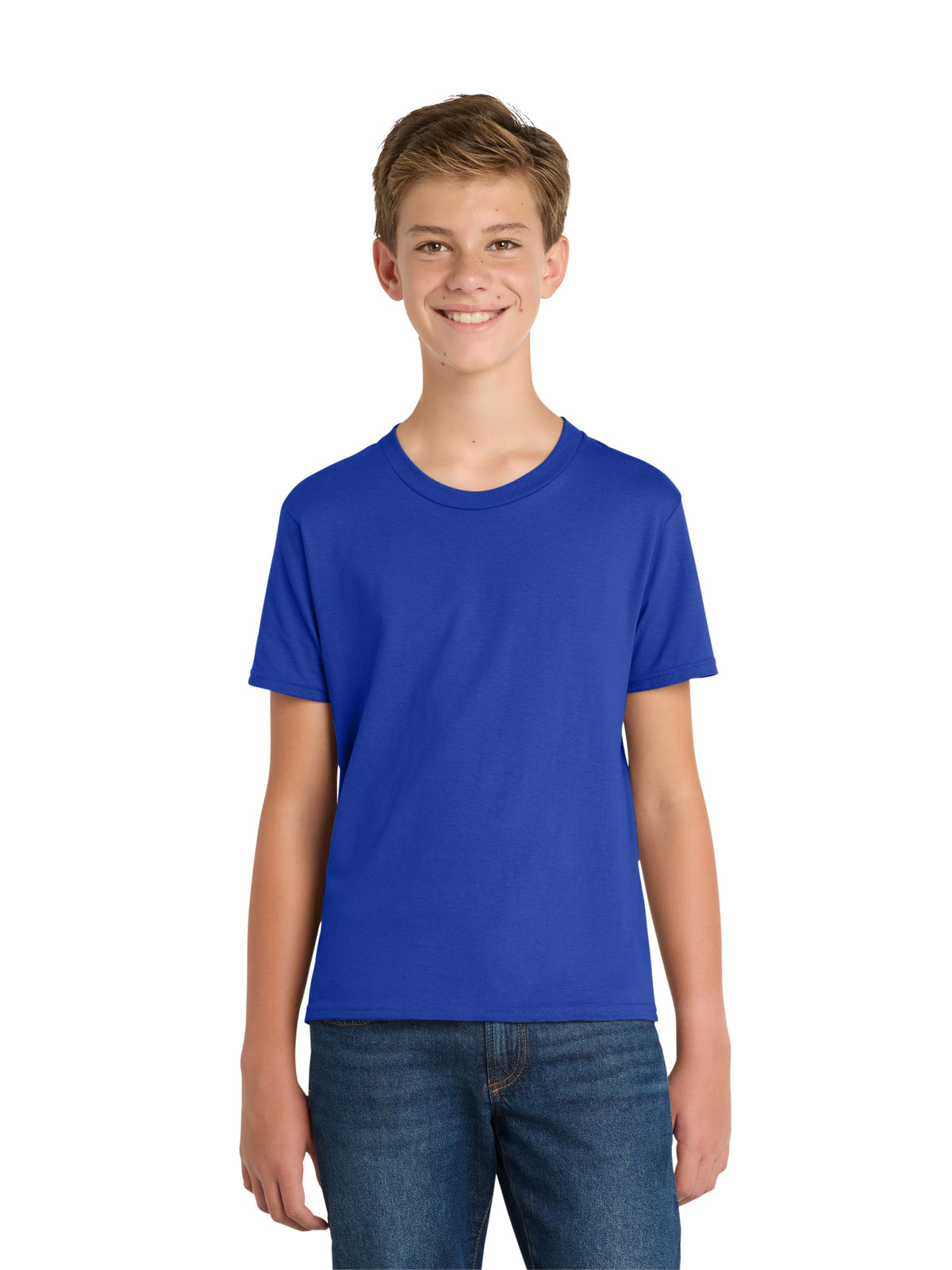 Boy's Pocketless Short Sleeve Tee - PC450Y - True Royal