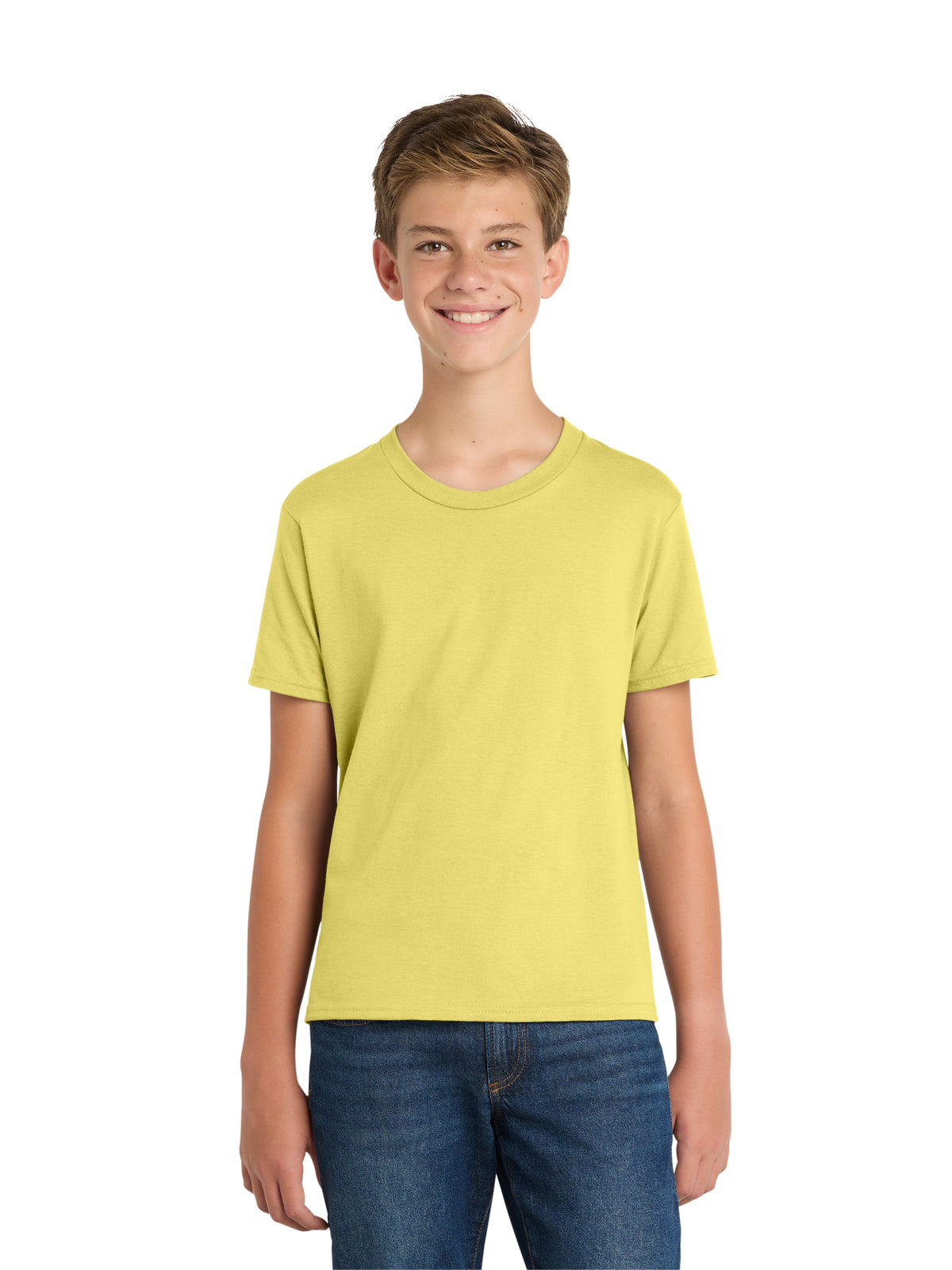 Boy's Pocketless Short Sleeve Tee - PC450Y - Yellow