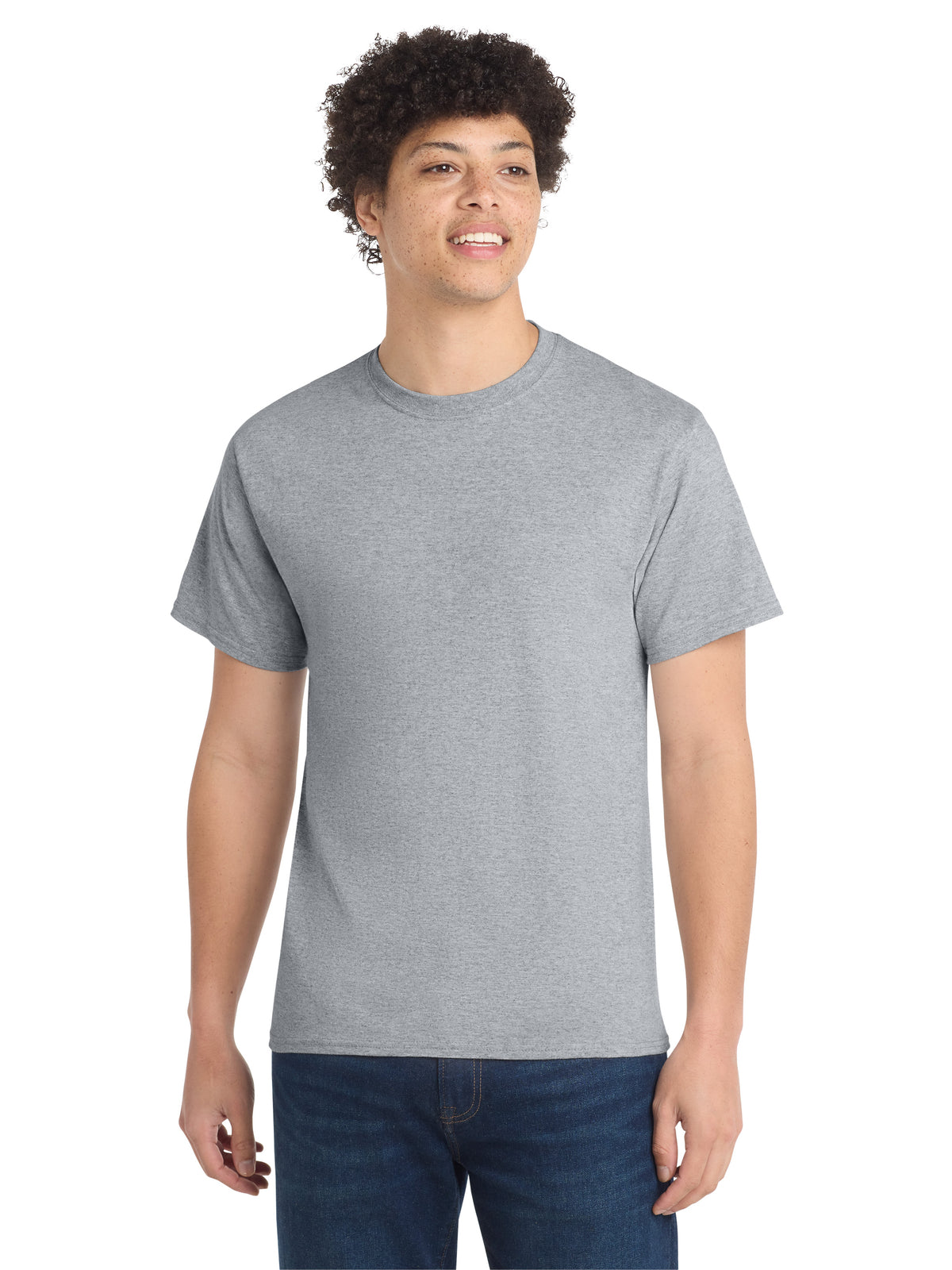 Men's Pocketless Core Cotton Tee - PC54 - Athletic Heather