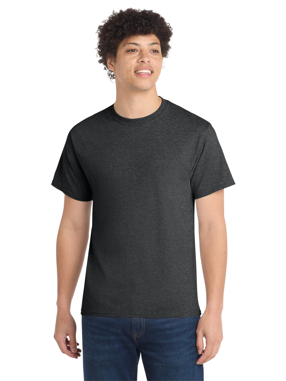 Men's Pocketless Core Cotton Tee - PC54 - Black Heather