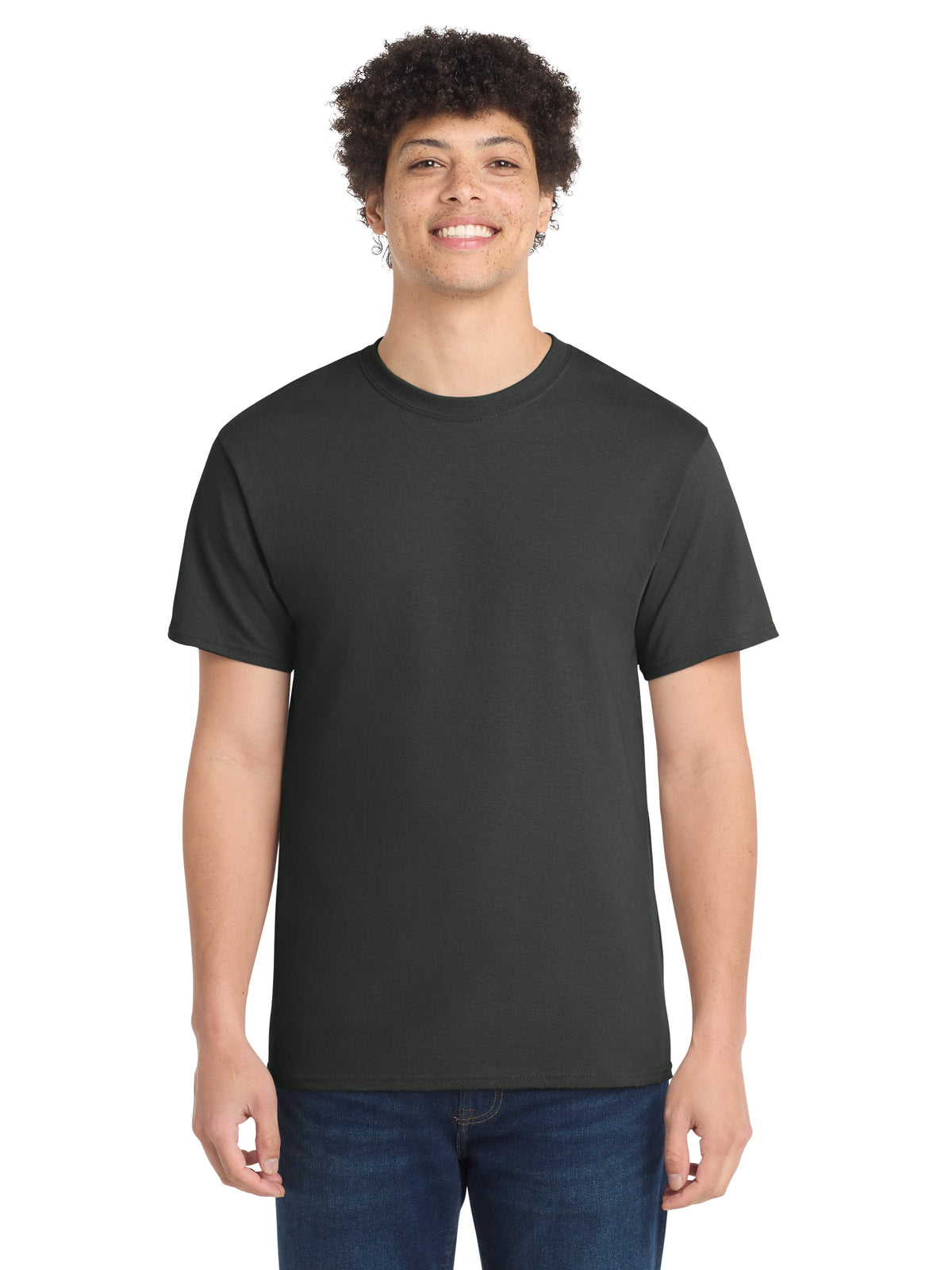 Men's Pocketless Core Cotton Tee - PC54 - Coal Grey