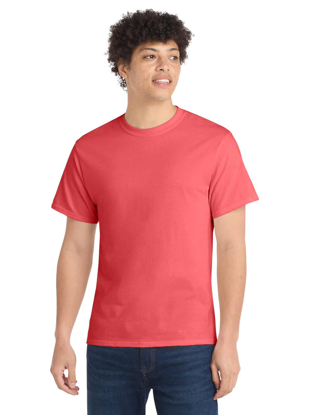 Men's Pocketless Core Cotton Tee - PC54 - Coral