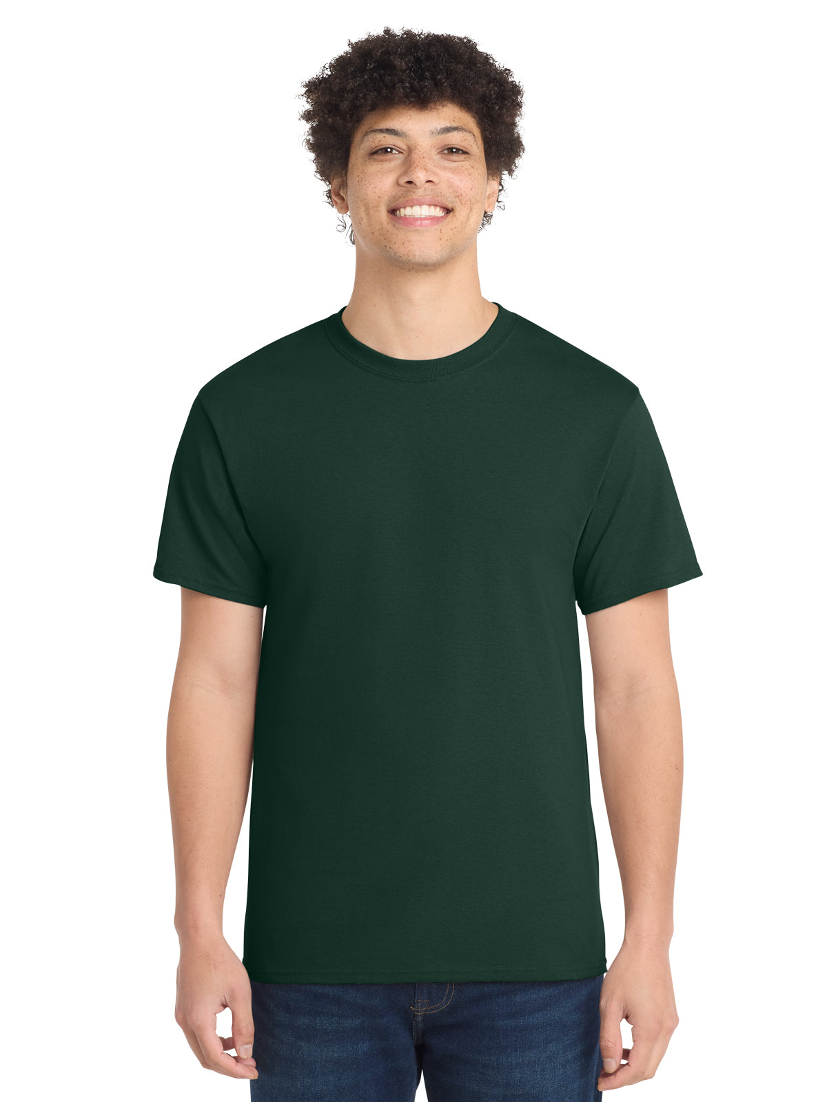 Men's Pocketless Core Cotton Tee - PC54 - Dark Green