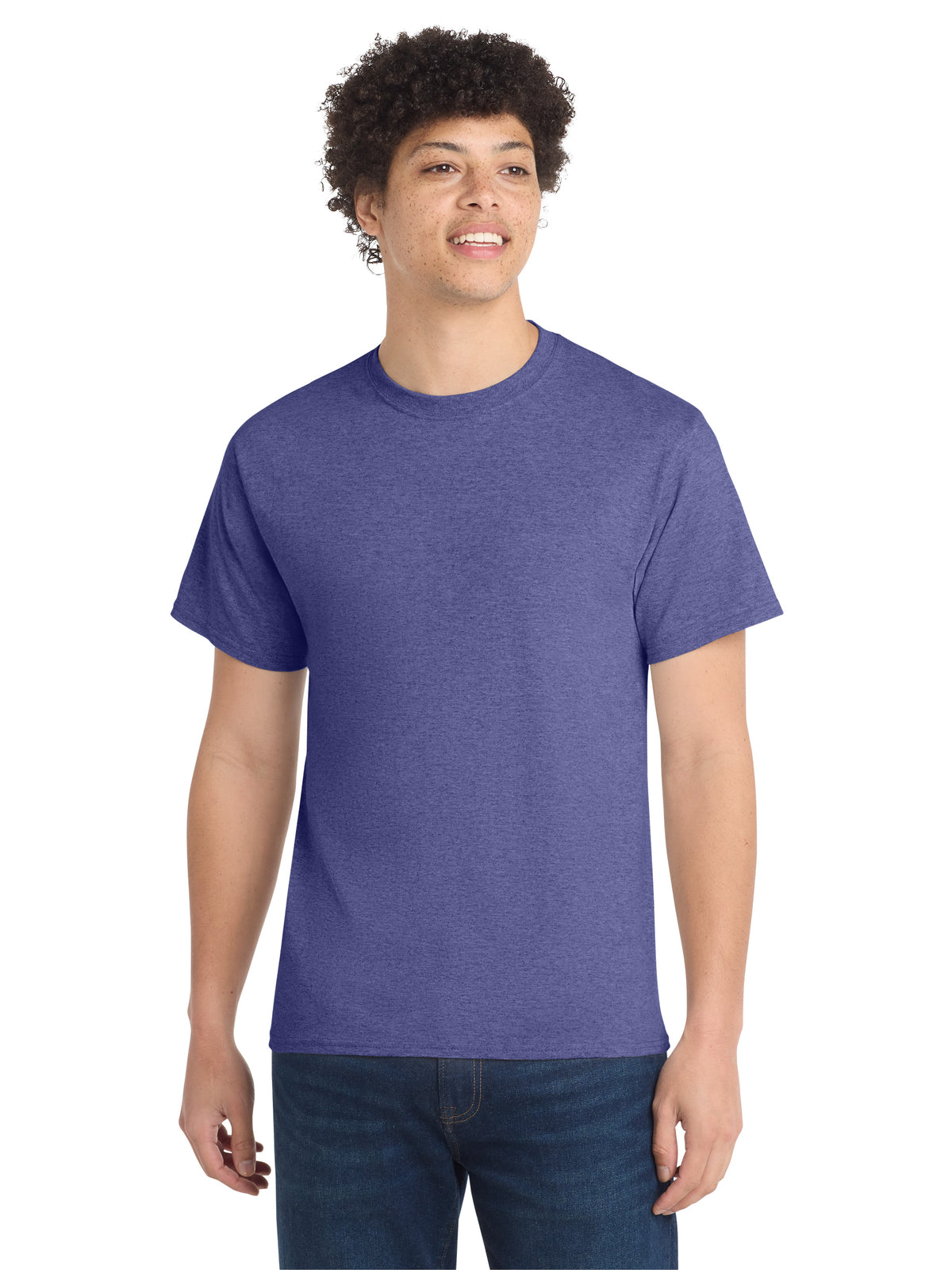 Men's Pocketless Core Cotton Tee - PC54 - Heather Purple