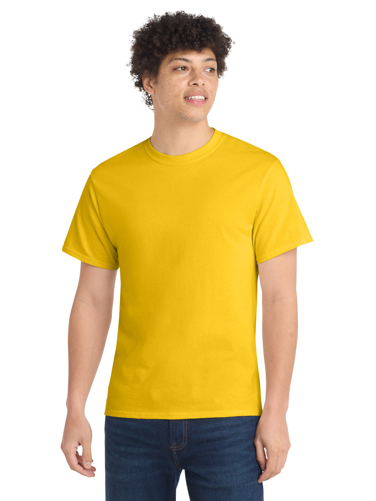 Men's Pocketless Core Cotton Tee - PC54 - Lemon Yellow