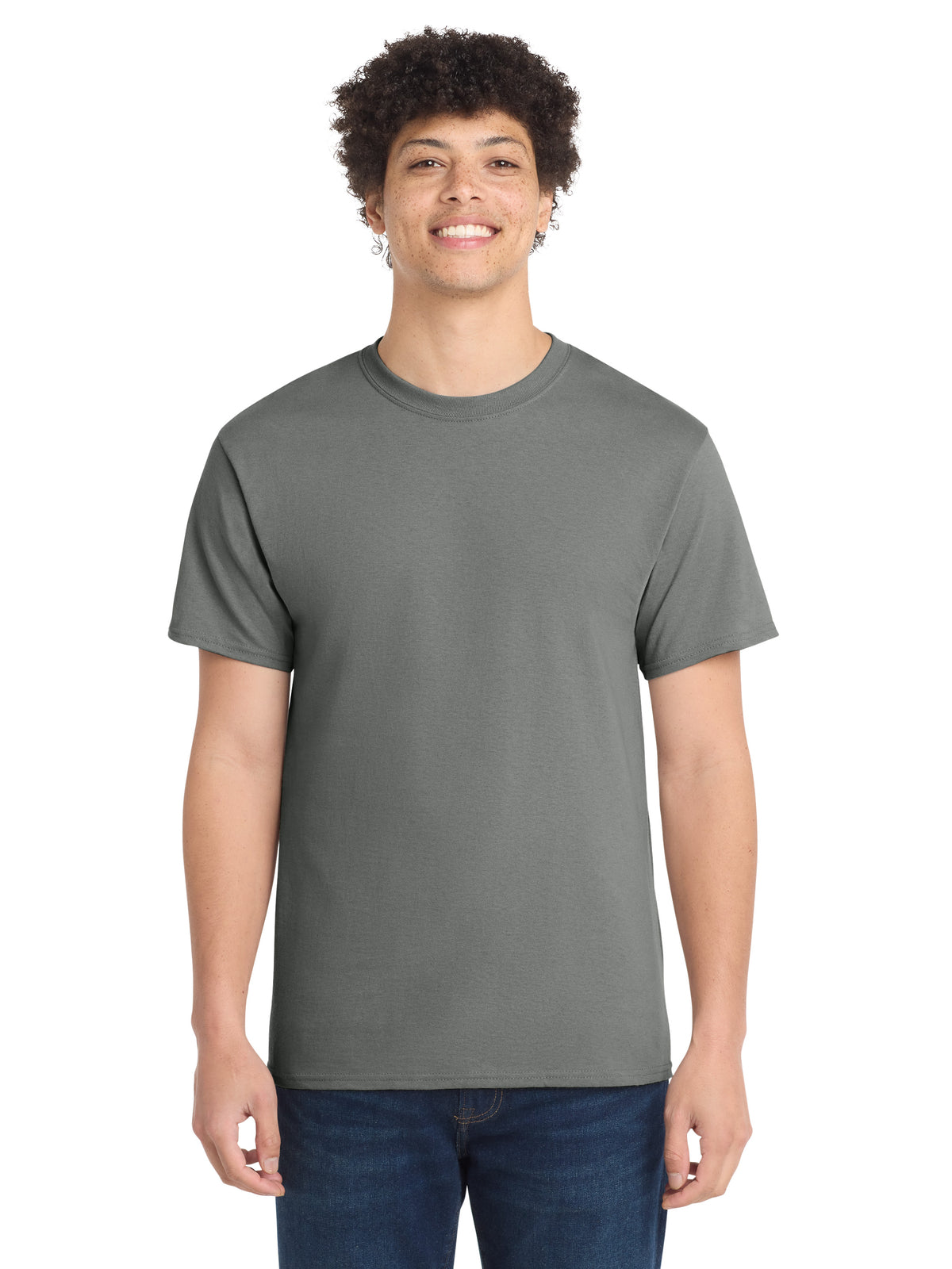 Men's Pocketless Core Cotton Tee - PC54 - Medium Grey