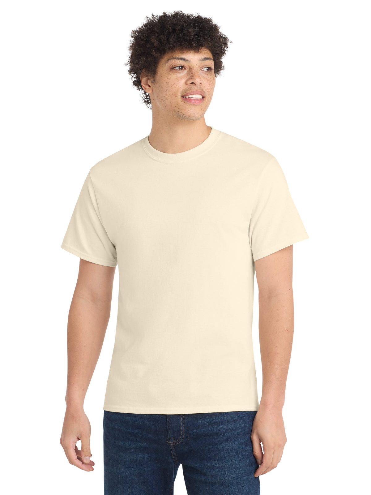 Men's Pocketless Core Cotton Tee - PC54 - Natural