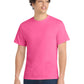 Men's Pocketless Core Cotton Tee - PC54 - Neon Pink