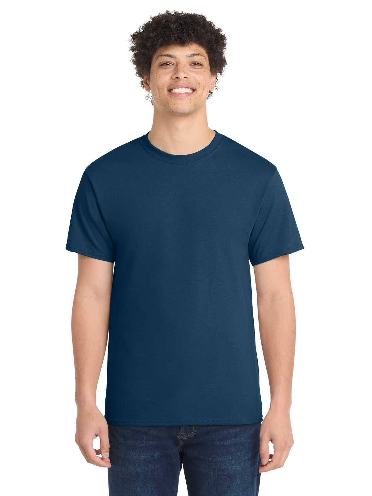 Men's Pocketless Core Cotton Tee - PC54 - Neptune Blue