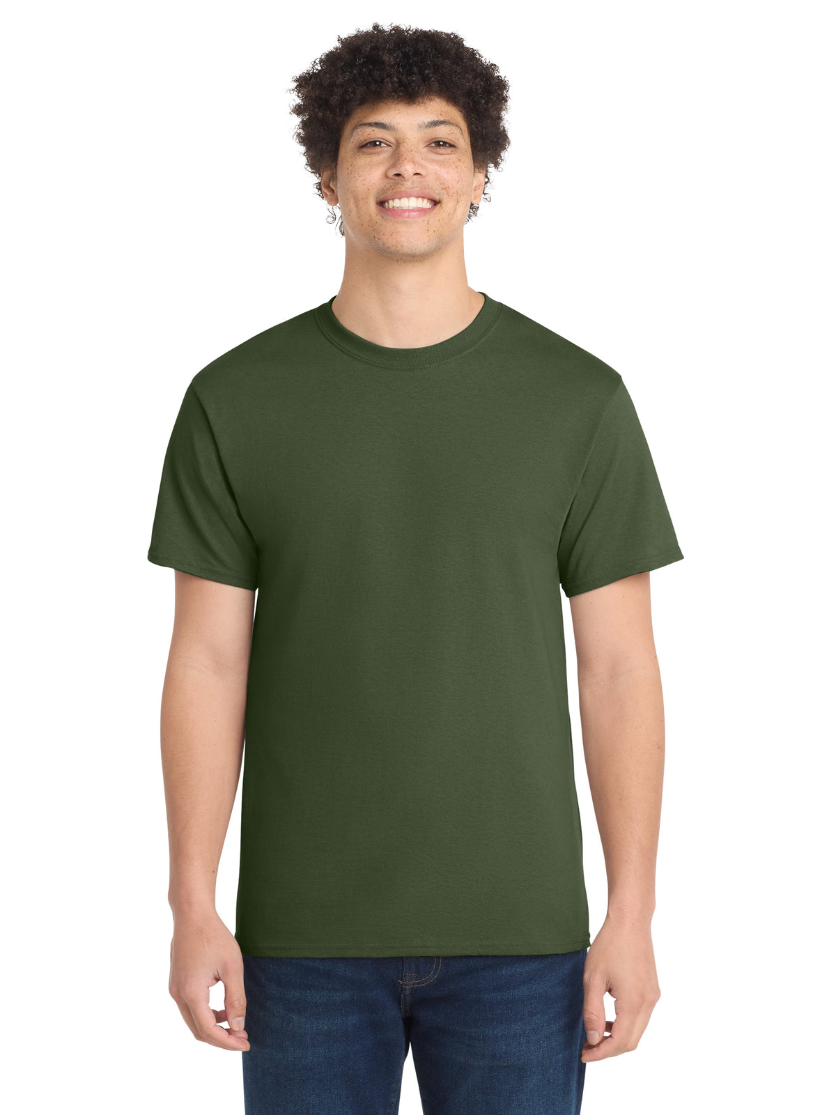 Men's Pocketless Core Cotton Tee - PC54 - Olive