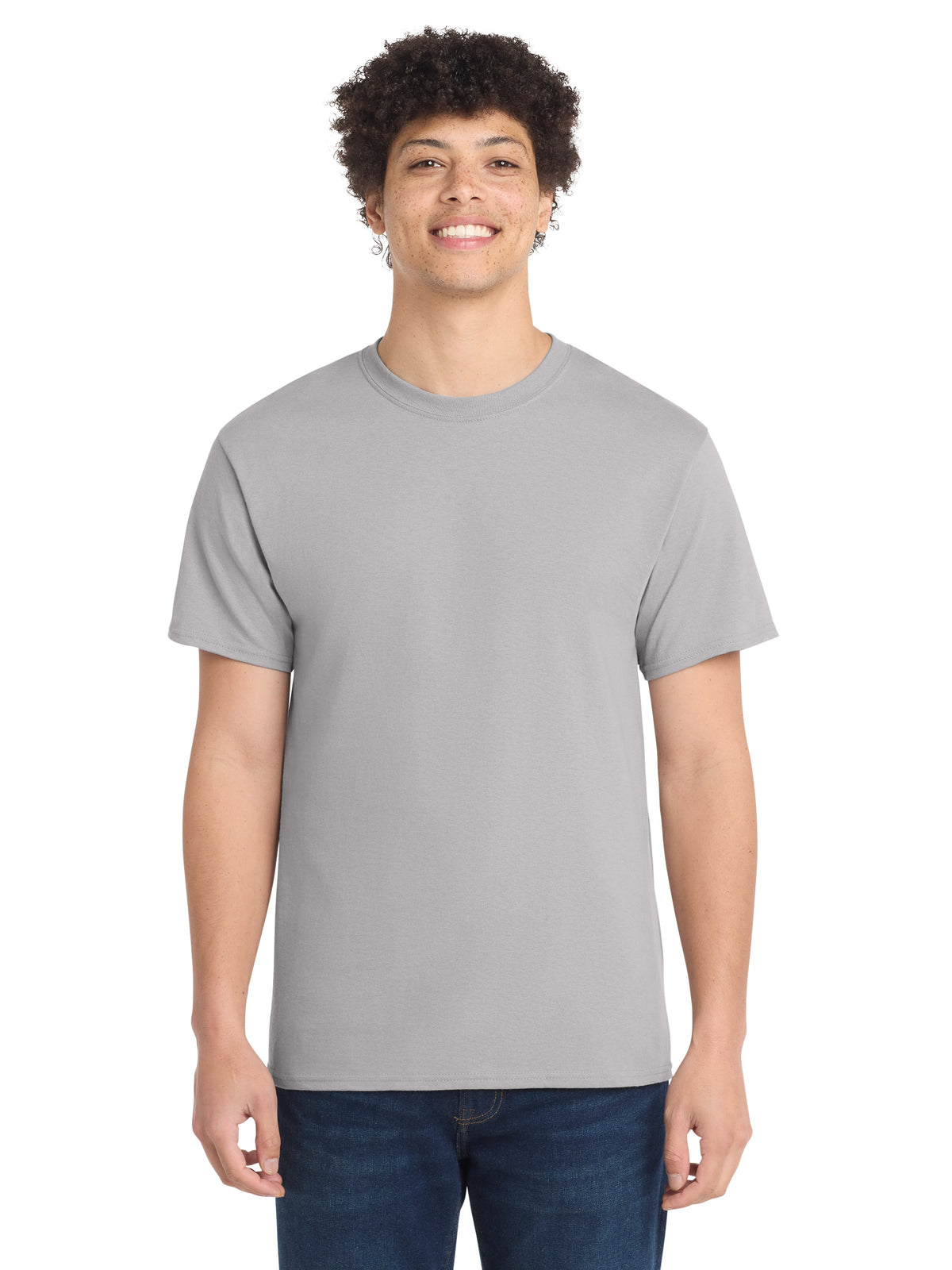 Men's Pocketless Core Cotton Tee - PC54 - Silver