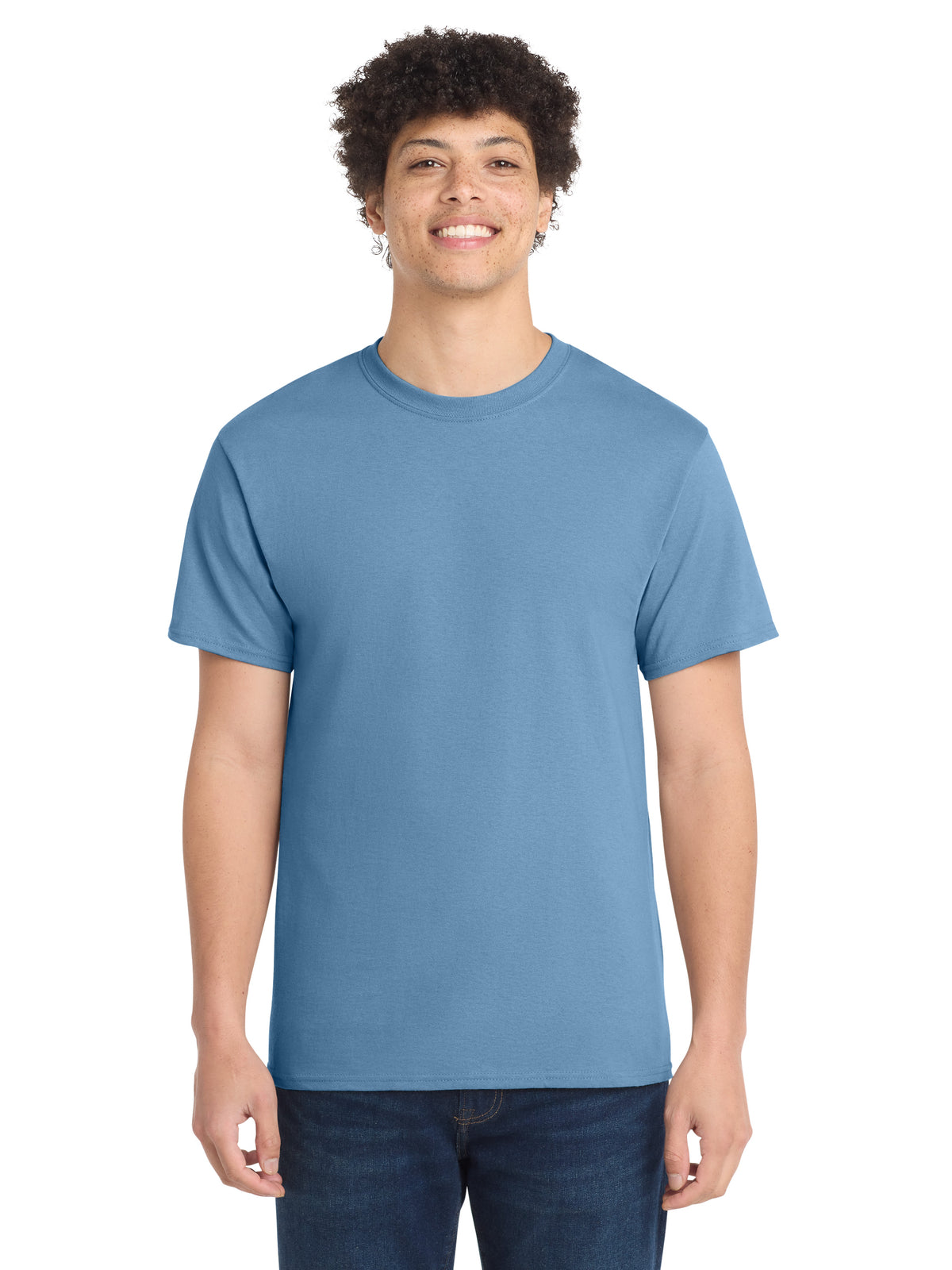 Men's Pocketless Core Cotton Tee - PC54 - Tundra Blue