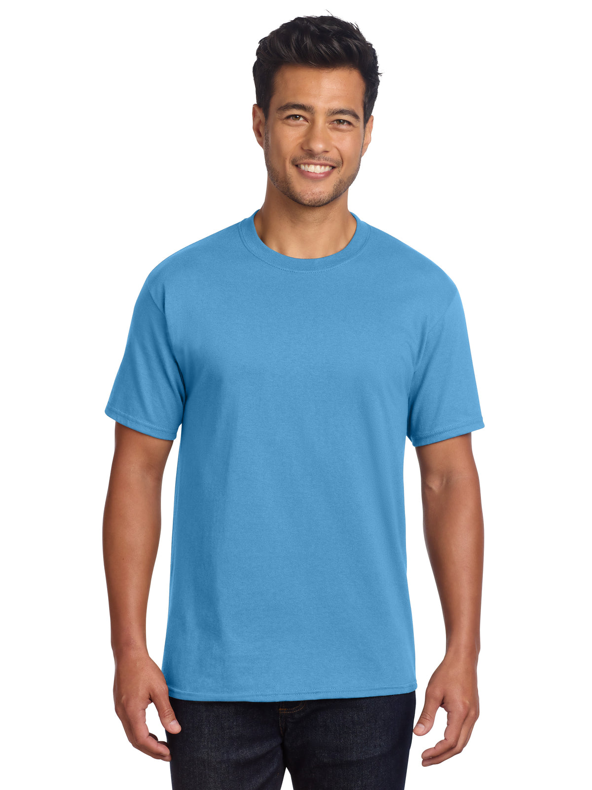 Men's Pocketless Core Cotton DTG T-Shirt - PC54DTG - Aquatic Blue