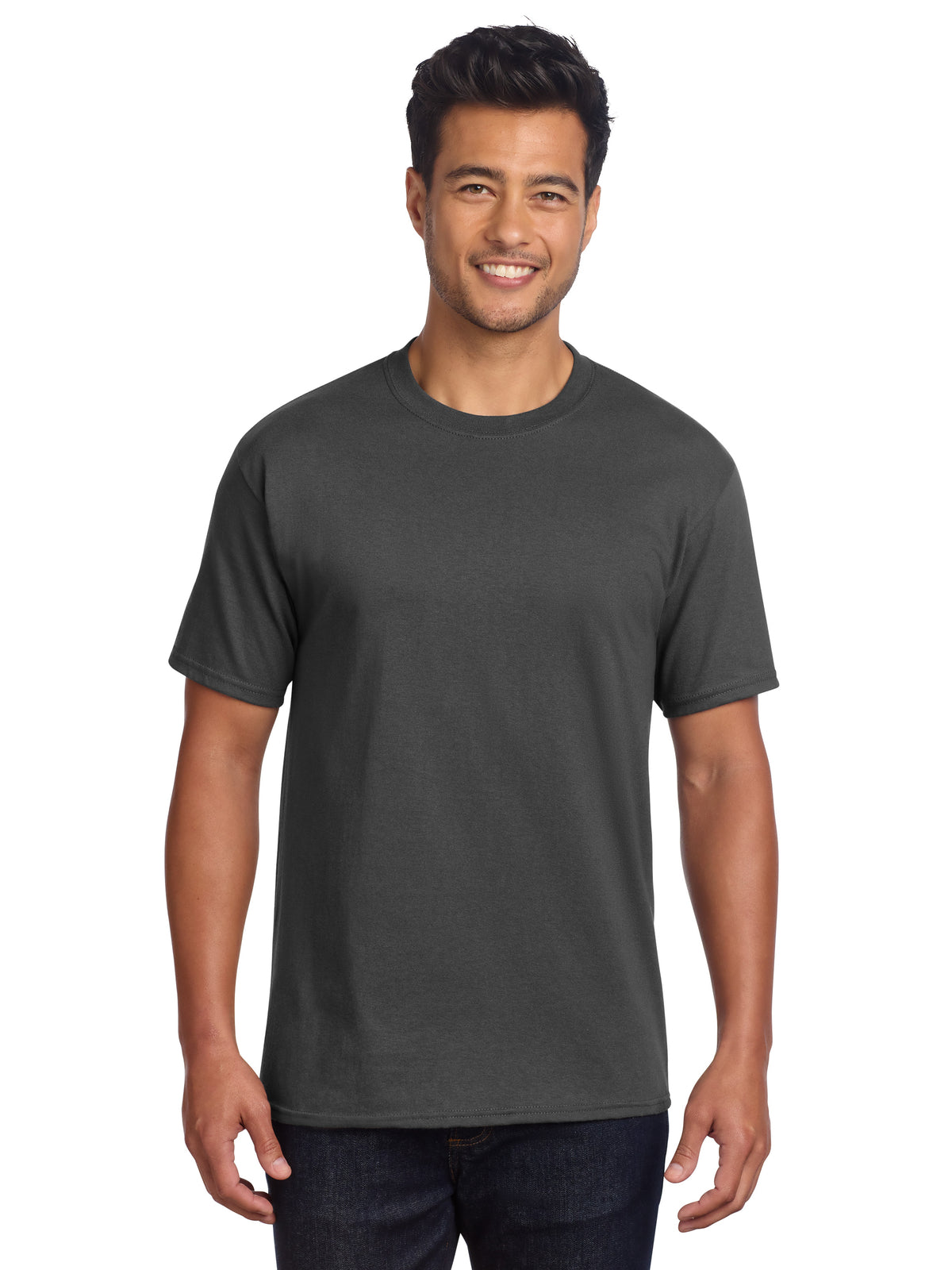 Men's Pocketless Core Cotton DTG T-Shirt - PC54DTG - Charcoal