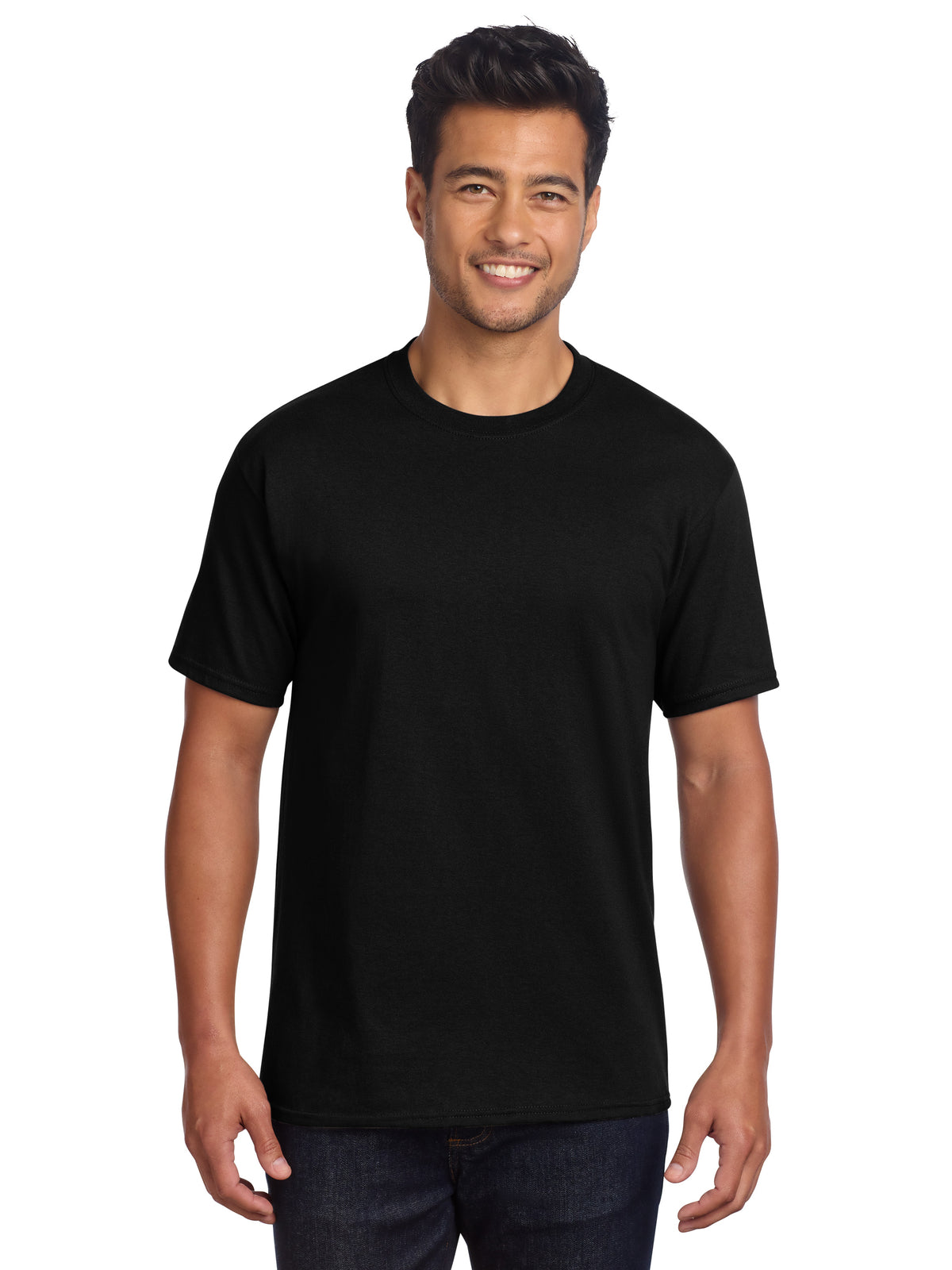 Men's Pocketless Core Cotton DTG T-Shirt - PC54DTG - Jet Black
