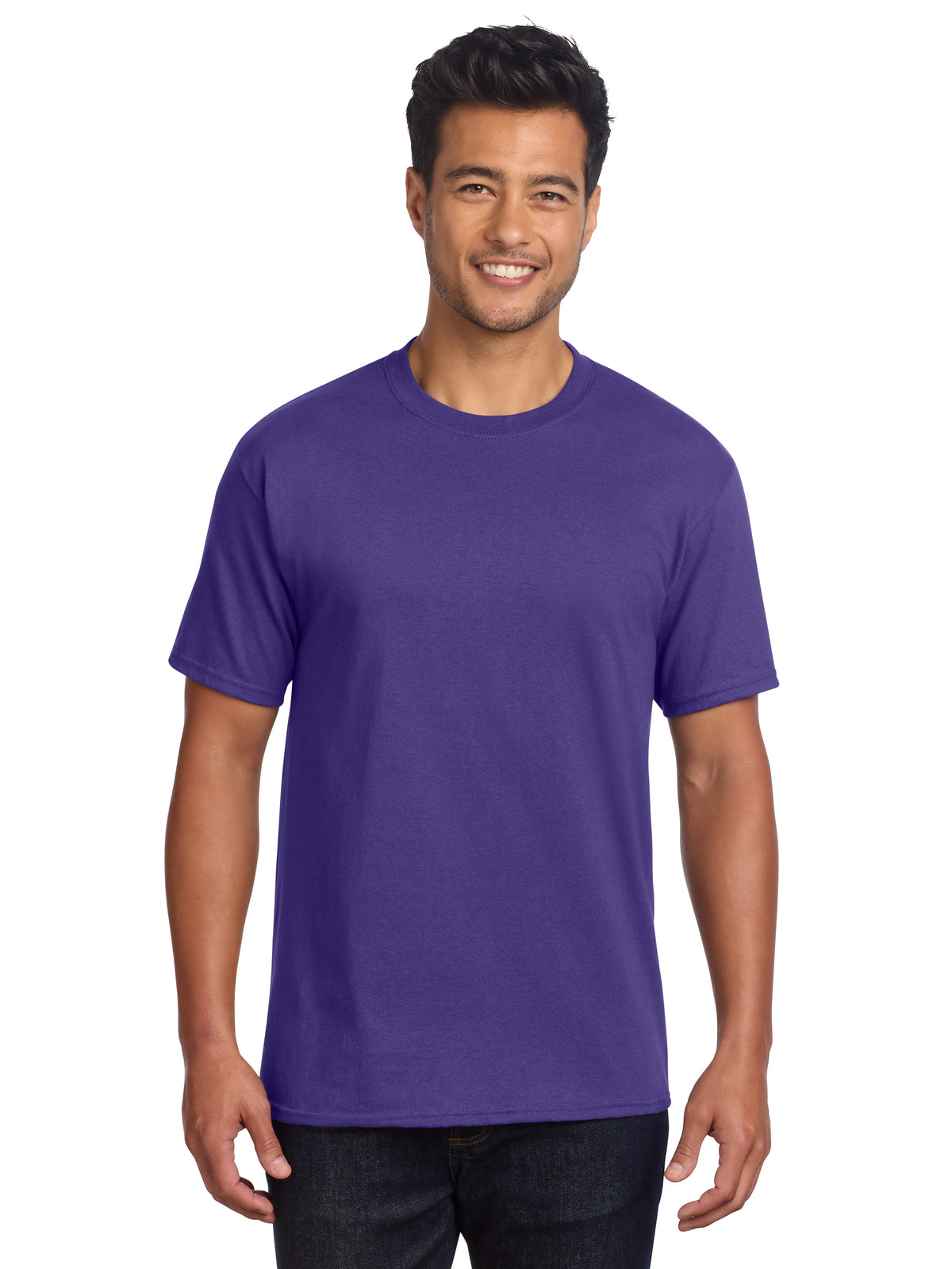 Men's Pocketless Core Cotton DTG T-Shirt - PC54DTG - Purple