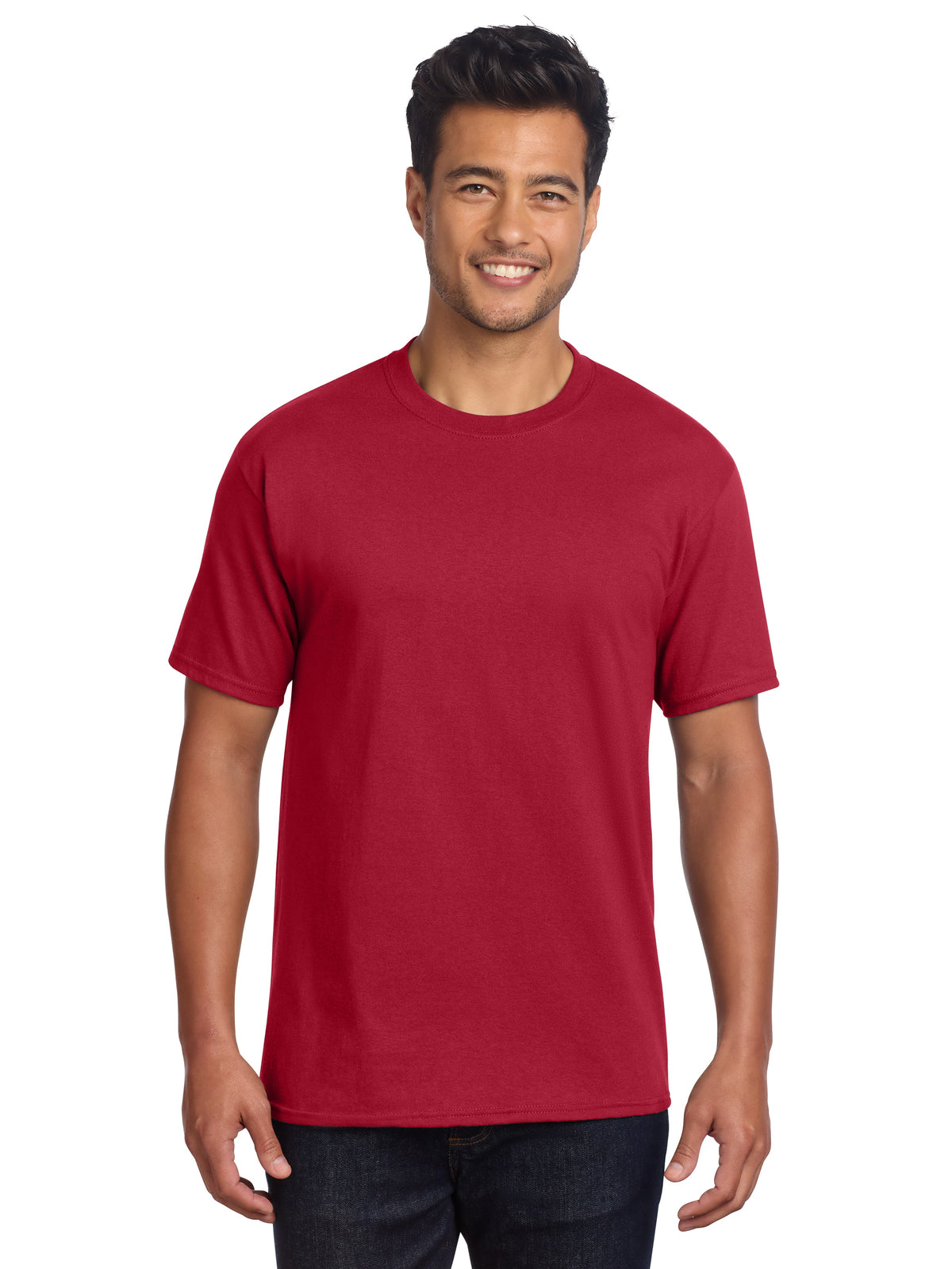 Men's Pocketless Core Cotton DTG T-Shirt - PC54DTG - Red