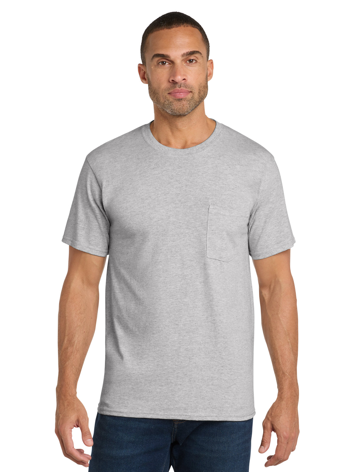 Men's 1-Pocket Core Cotton Tee - PC54P - Ash