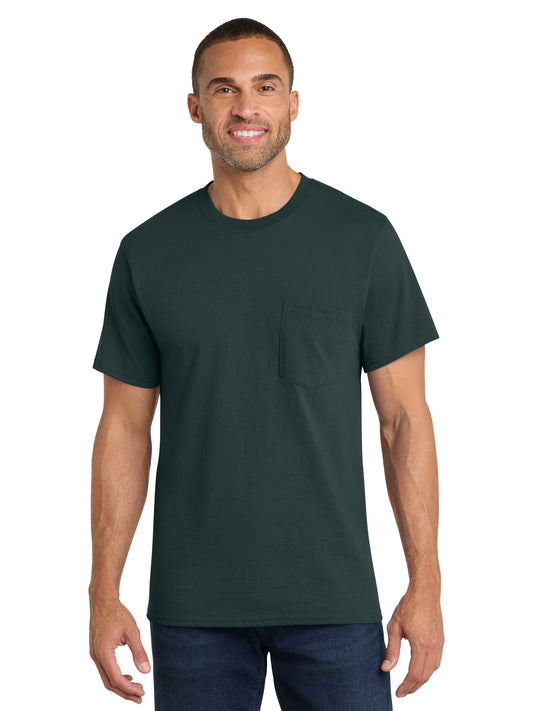 Men's 1-Pocket Core Cotton Tee - PC54P - Dark Green