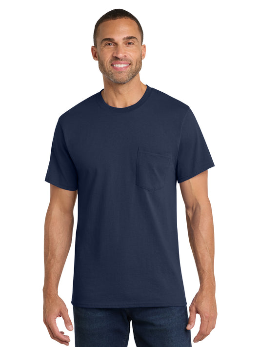 Men's 1-Pocket Core Cotton Tee - PC54P - Navy