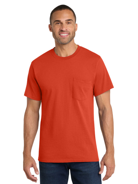 Men's 1-Pocket Core Cotton Tee - PC54P - Orange