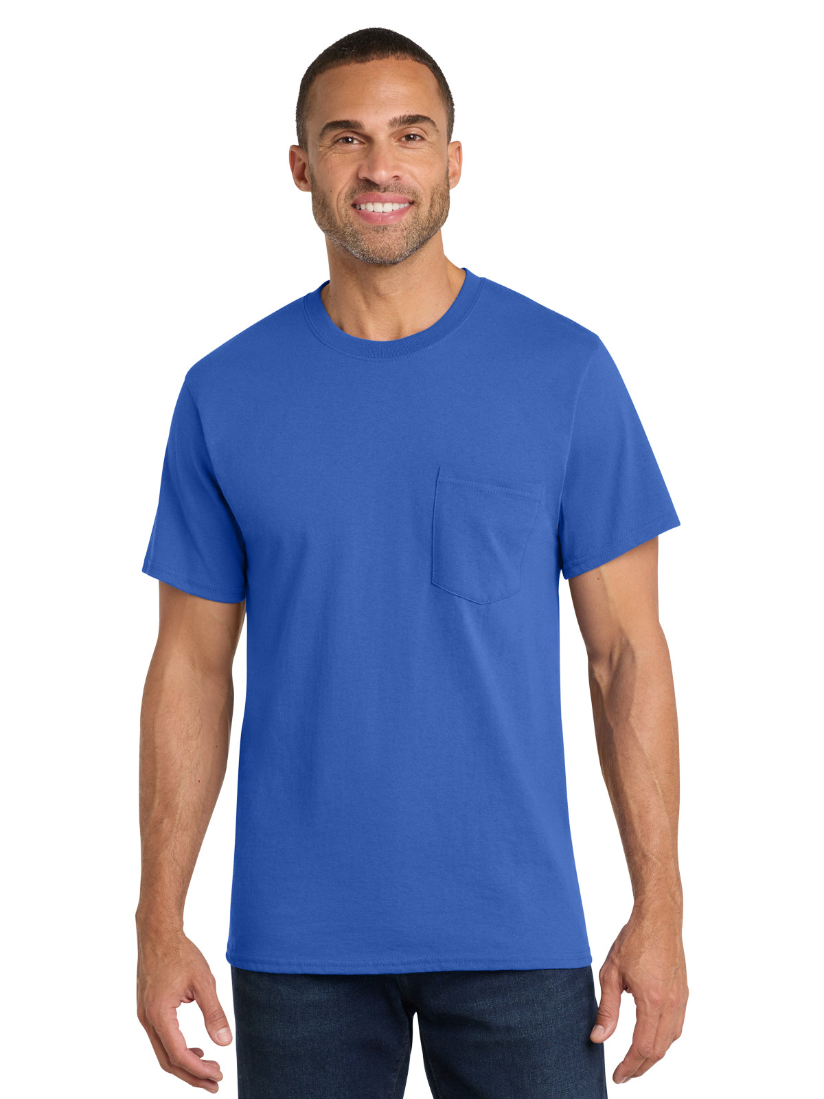 Men's 1-Pocket Core Cotton Tee - PC54P - Royal