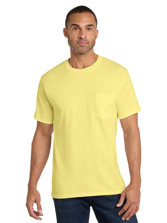 Men's 1-Pocket Core Cotton Tee - PC54P - Yellow