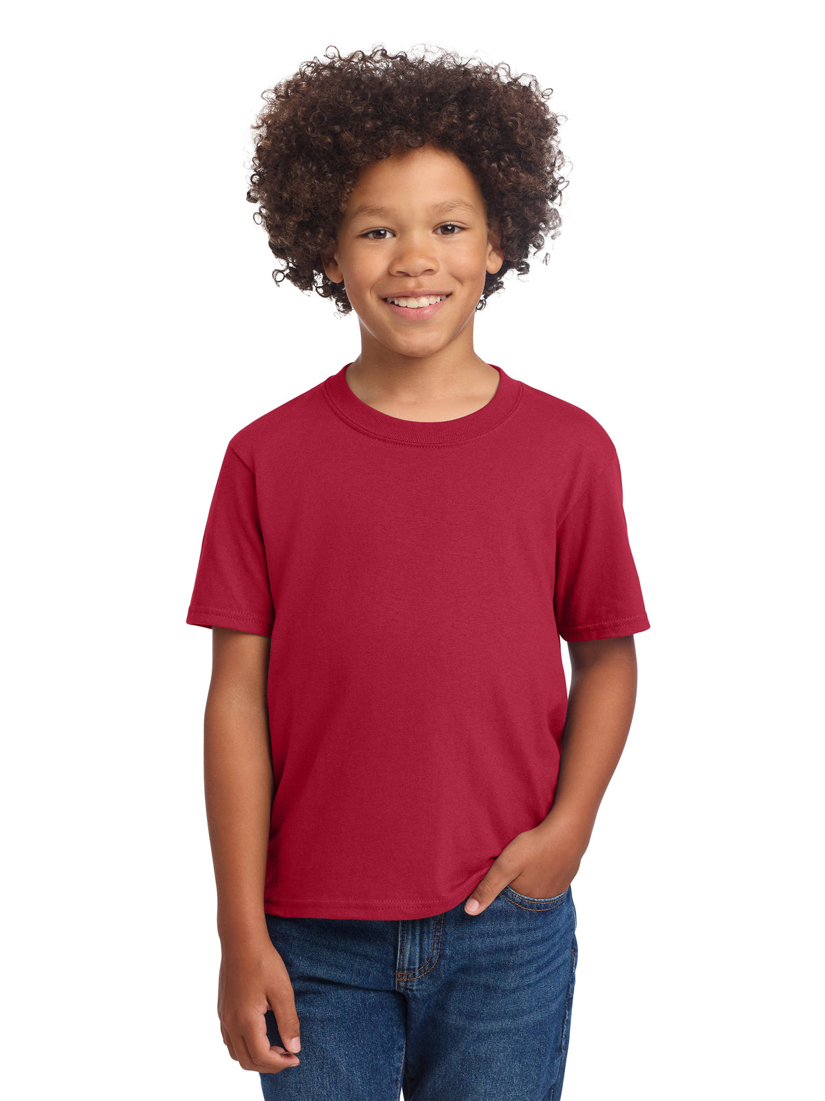 Youth Pocketless Short Sleeve DTG  T-Shirt - PC54YDTG - Red