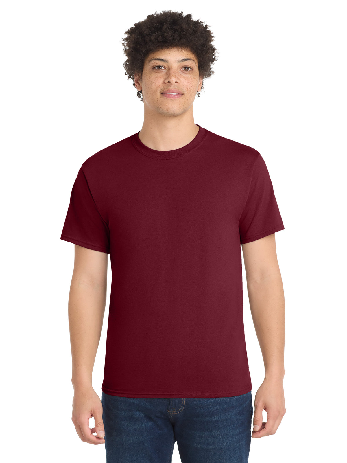 Men's Pocketless Core Blend Tee - PC55 - Cardinal