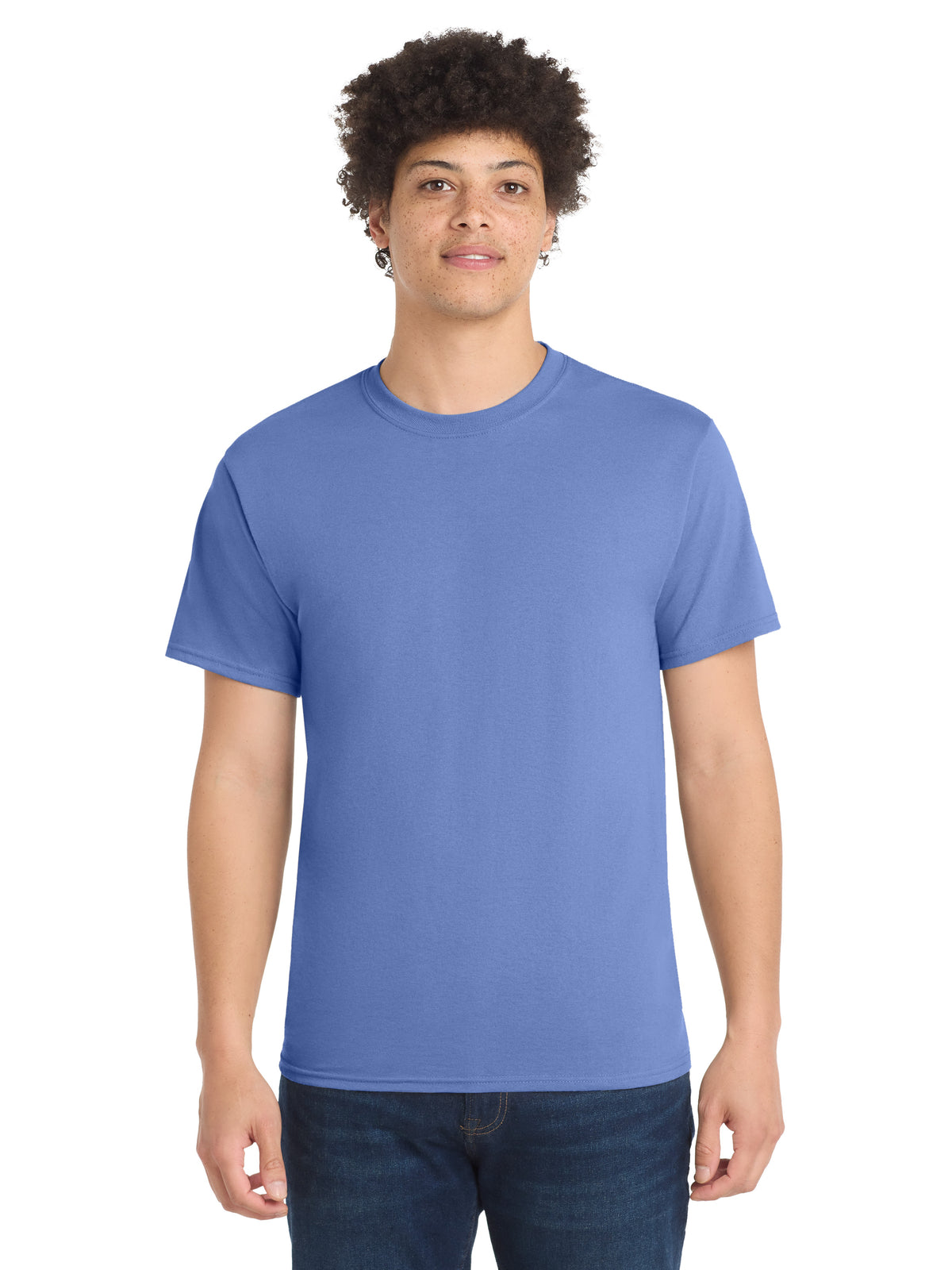 Men's Pocketless Core Blend Tee - PC55 - Carolina Blue
