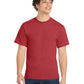 Men's Pocketless Core Blend Tee - PC55 - Heather Red