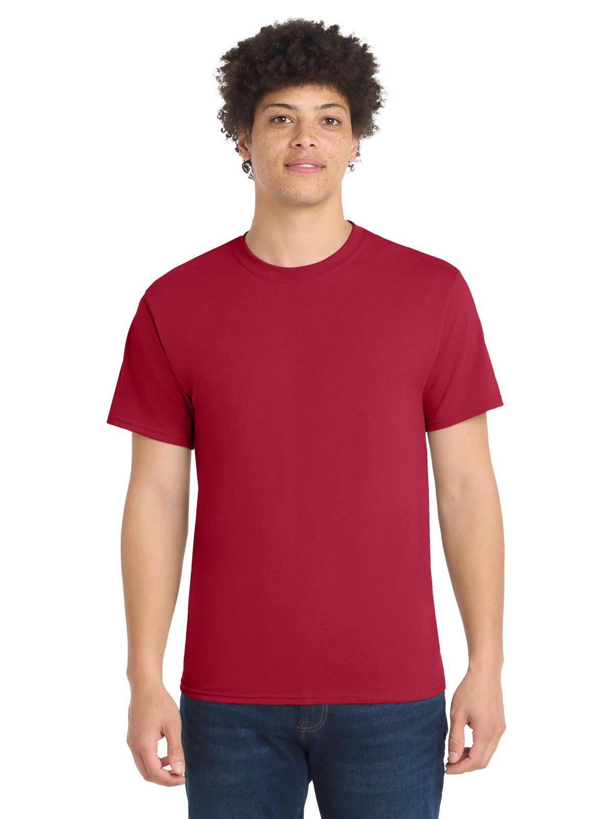Men's Pocketless Core Blend Tee - PC55 - Red