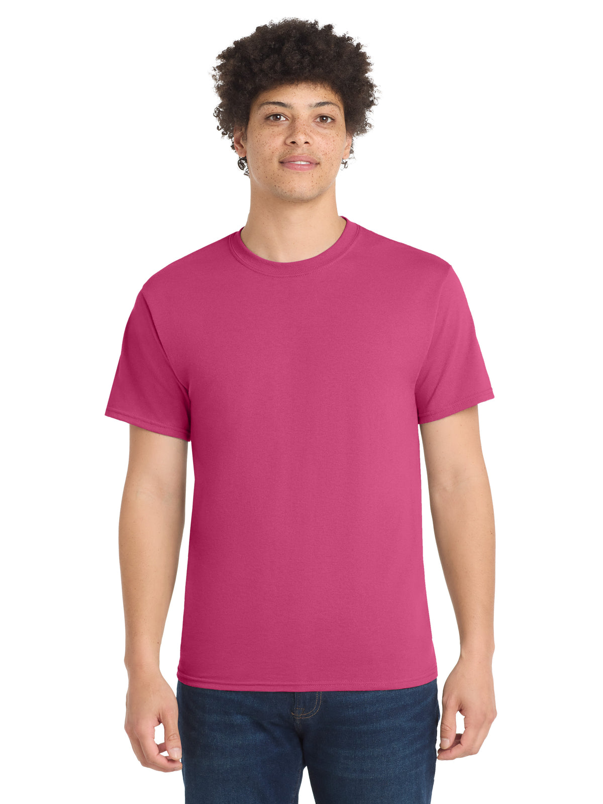 Men's Pocketless Core Blend Tee - PC55 - Sangria