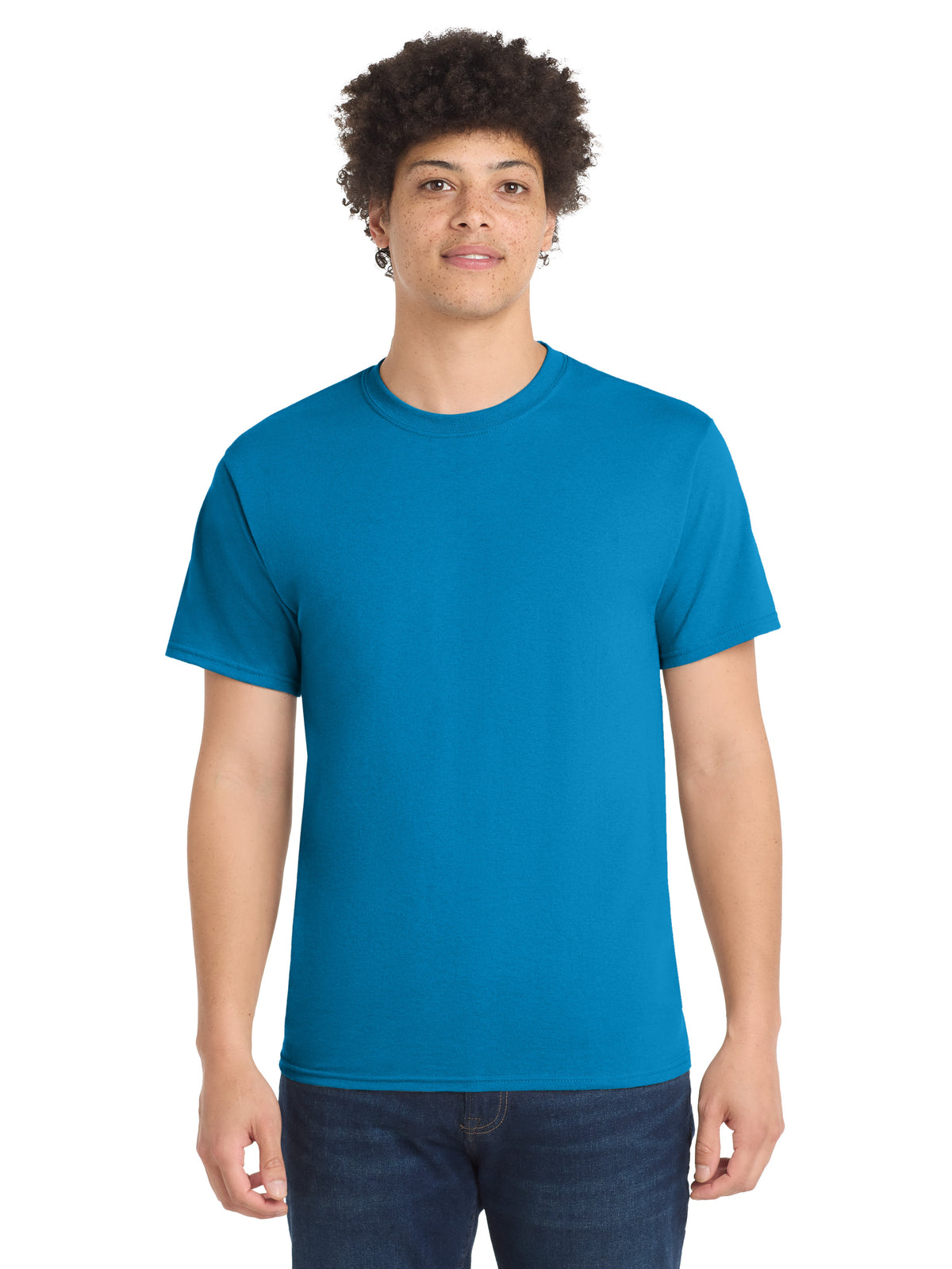 Men's Pocketless Core Blend Tee - PC55 - Sapphire