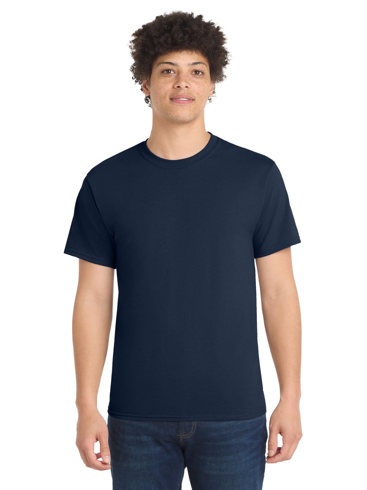 Men's Pocketless Core Blend Tee - PC55 - True Navy