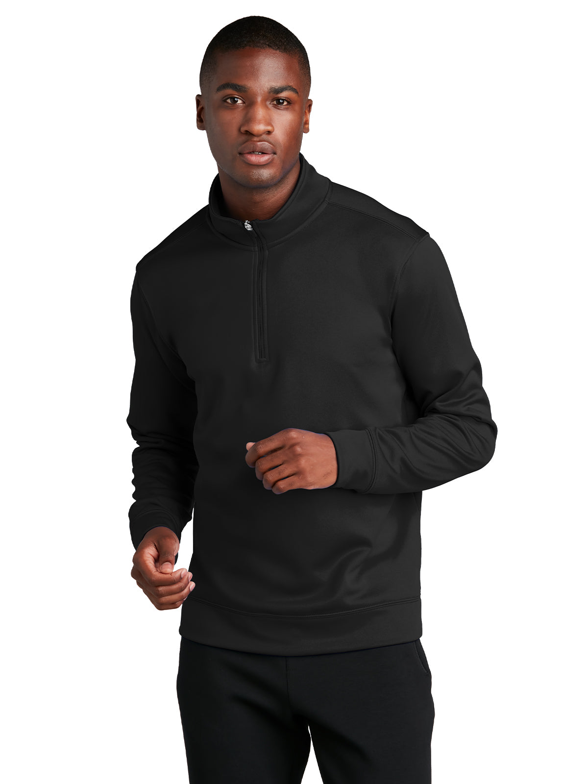Men's Performance Fleece 1/4-Zip Pullover Sweatshirt - PC590Q - Jet Black