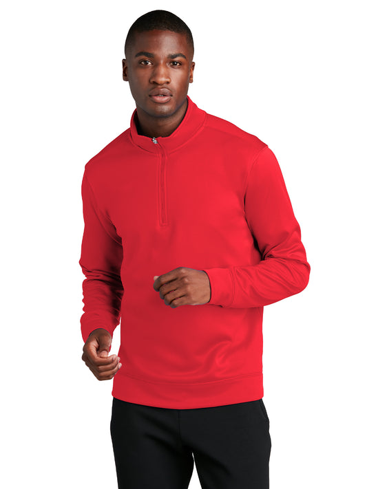 Men's Performance Fleece 1/4-Zip Pullover Sweatshirt - PC590Q - Red