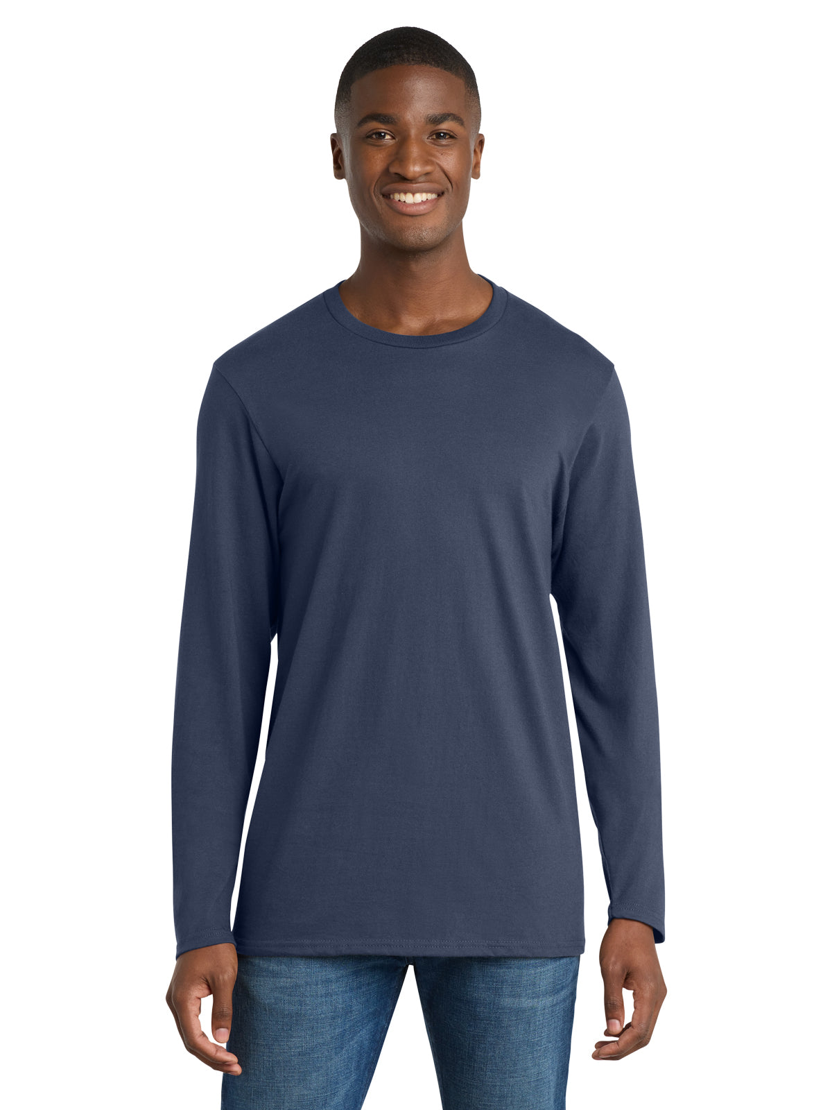 Men's Long Sleeve Bouncer Tee - PC600LS - Navy Blue