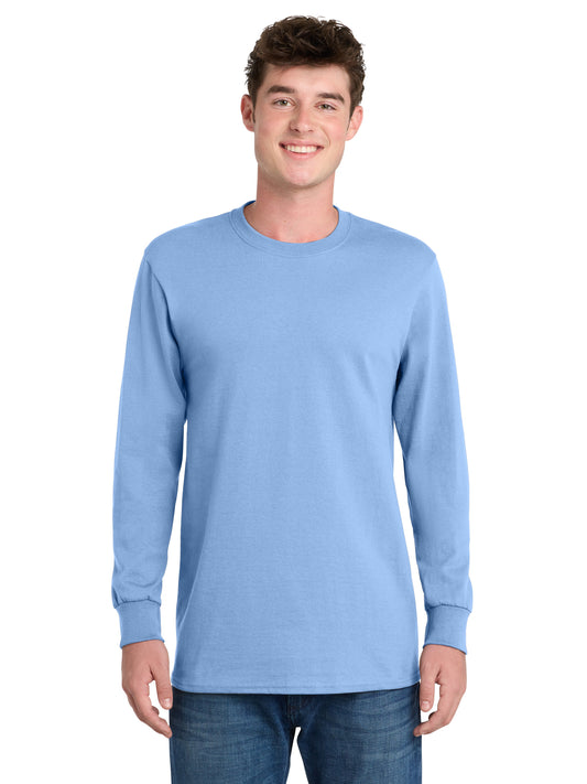 Men's Long Sleeve Essential Tee - PC61LS - Light Blue