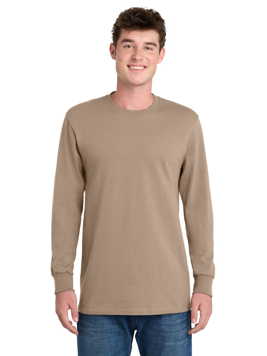 Men's Long Sleeve Essential Tee - PC61LS - Sand