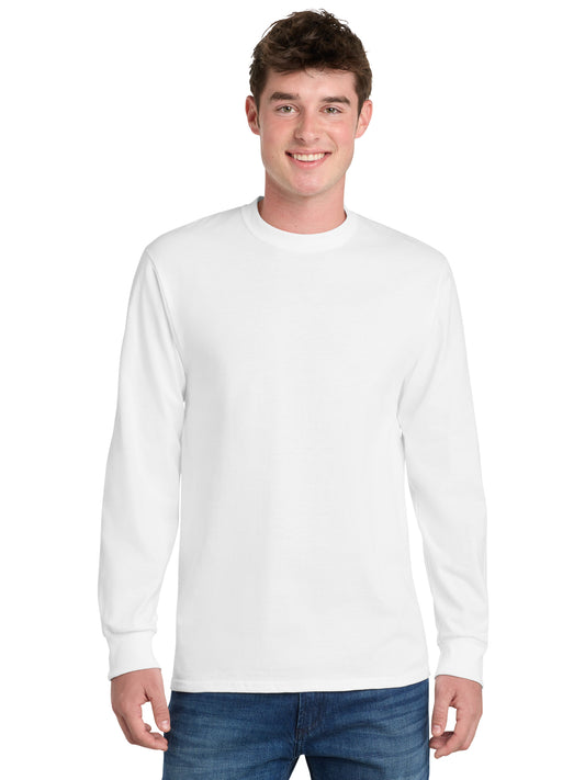 Men's Long Sleeve Essential Tee - PC61LS - White