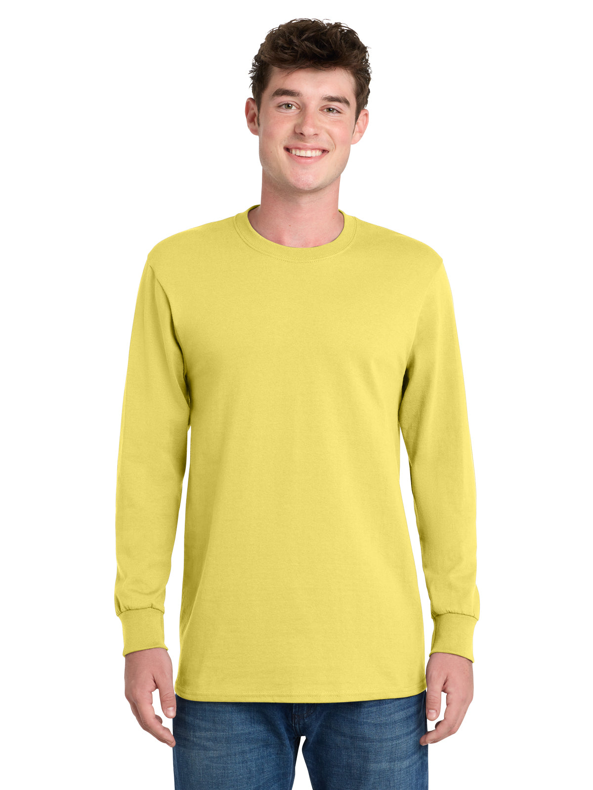 Men's Long Sleeve Essential Tee - PC61LS - Yellow
