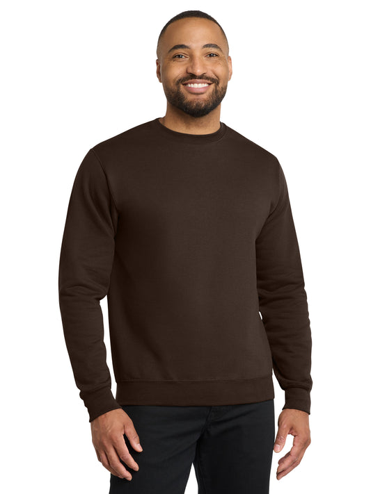 Men's Core Fleece Crewneck Sweatshirt - PC78 - Dark Chocolate Brown