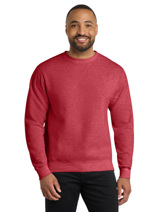 Men's Core Fleece Crewneck Sweatshirt - PC78 - Heather Red