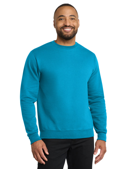 Men's Core Fleece Crewneck Sweatshirt - PC78 - Neon Blue