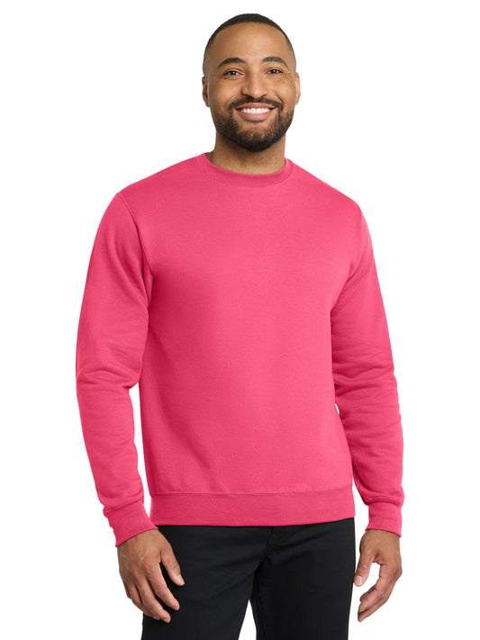 Men's Core Fleece Crewneck Sweatshirt - PC78 - Neon Pink