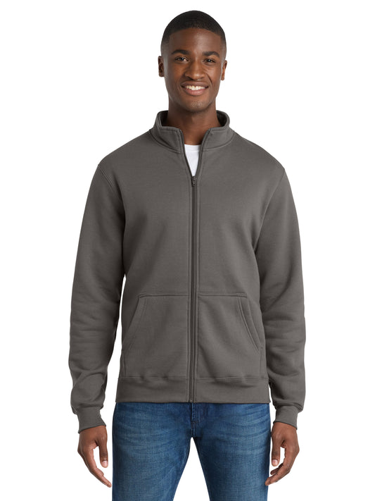 Men's Core Fleece Cadet Full-Zip Sweatshirt - PC78FZ - Charcoal