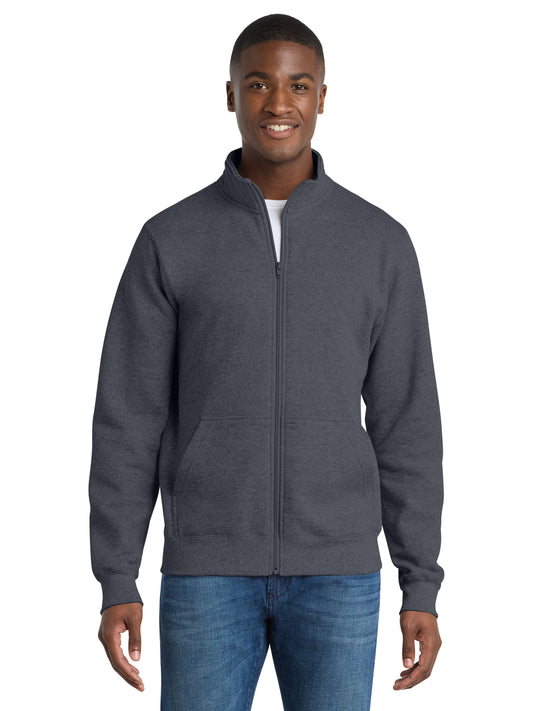 Men's Core Fleece Cadet Full-Zip Sweatshirt - PC78FZ - Heather Navy