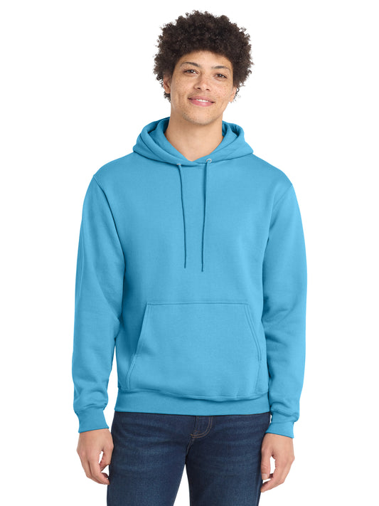 Men's 1-Pocket Core Fleece Pullover Hooded Sweatshirt - PC78H - Aquatic Blue