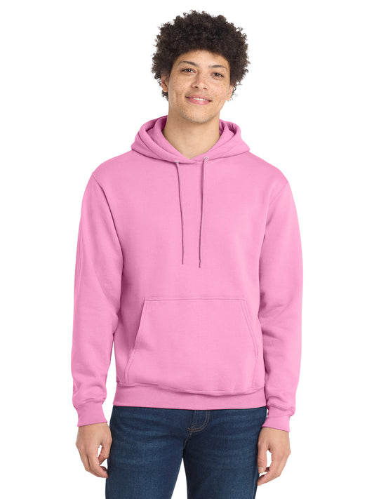 Men's 1-Pocket Core Fleece Pullover Hooded Sweatshirt - PC78H - Candy Pink